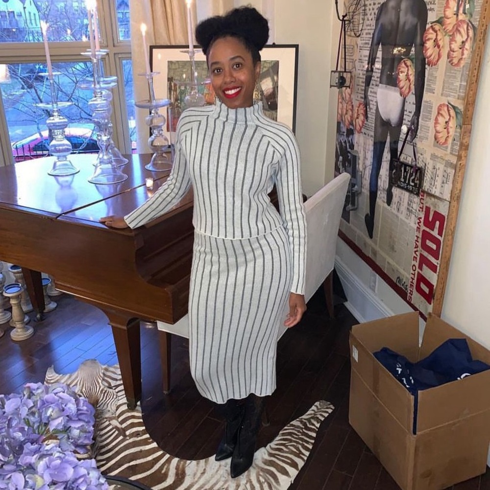 Zara Two piece sweater midi set